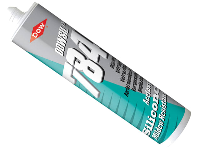 Dowsil 784 Glazing Sealant White 310ml Silicone Mould Resistant Weatherproof