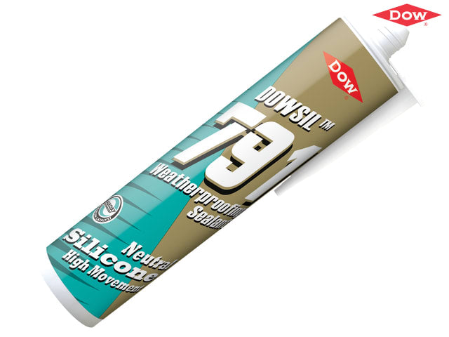 Dowsil 791 Black Silicone Sealant 310ml Weatherproof Adhesive for Exterior Use
