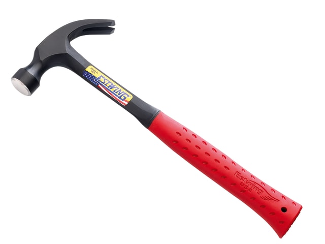 Estwing E3/20C Curved Claw Hammer 20oz Red Vinyl Grip Made in USA 560g