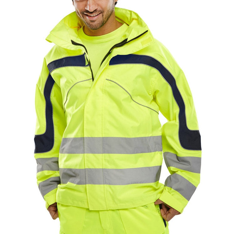Beeswift Eton Waterproof Jacket High Visibility Reflective EN ISO 20471 Class 3