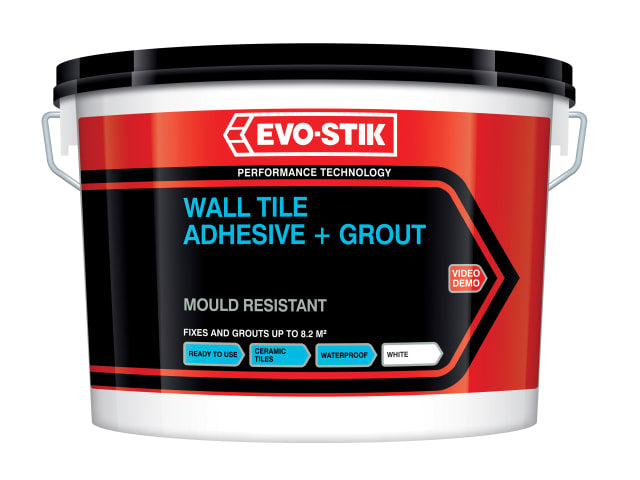 EVO-STIK Mould Resistant Wall Tile Adhesive & Grout 2.5L Brilliant White