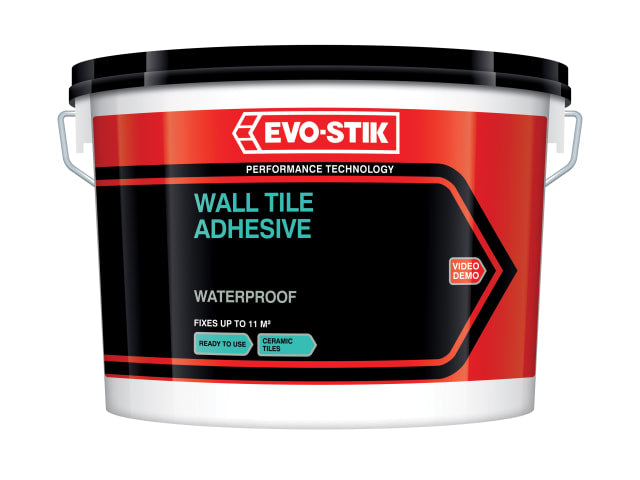 Evo-Stik 5L Waterproof Wall Tile Adhesive Ready-Mixed for Interior Use
