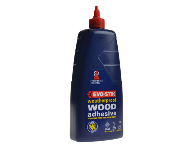 EVO-STIK 1L Wood Glue Exterior Fast Setting Weatherproof Strong Bond