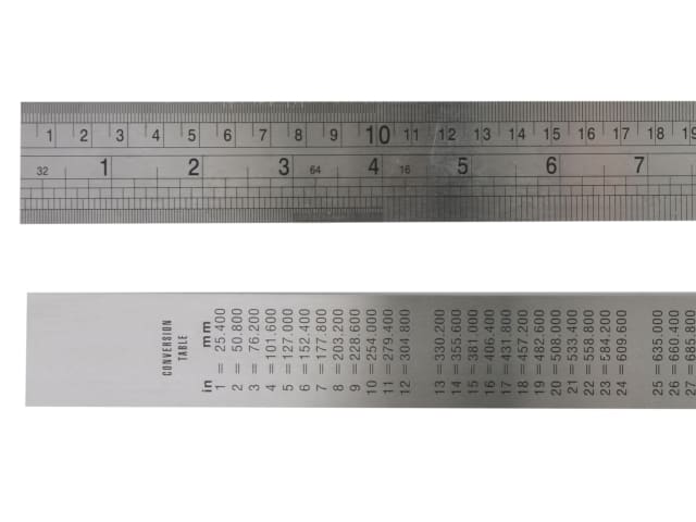 Fisher F39ME StainlessSteel Rule 1m 39in DoubleSided Metric English Measurements