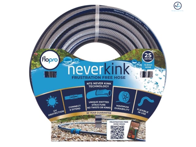 Flopro Never Kink Hose 25m with Coupling Connector Durable Kink-Free Design