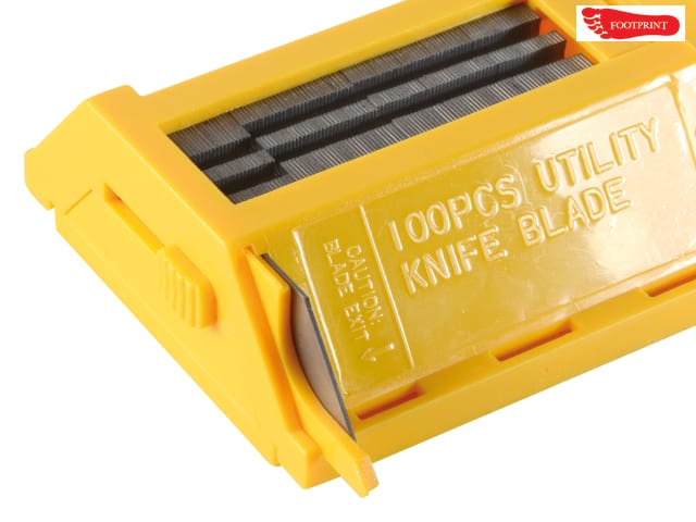 Footprint Heavy-Duty Knife Blades 100 Pack for Carpet Vinyl Cardboard Leather
