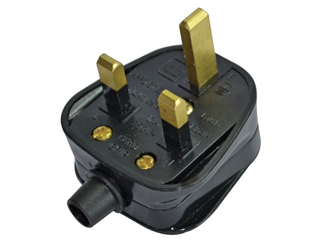 Faithfull Power Plus 13A Black Plug 240V BS 1363/A Nylon Base and Cover