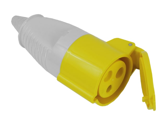 Faithfull 32A 110V Yellow Socket IP44 Weatherproof Brass Connectors BS EN 60309