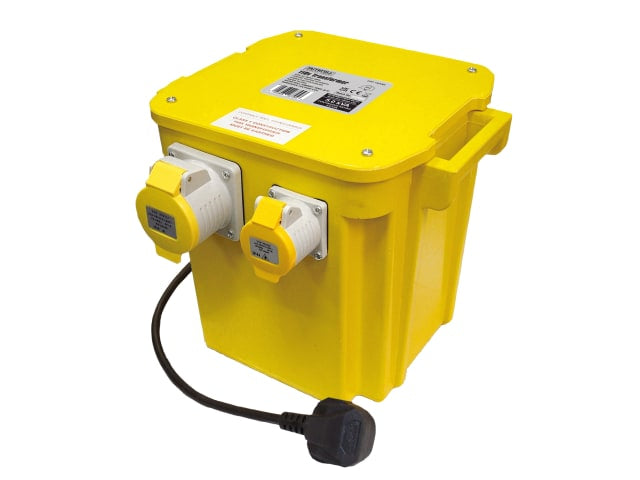 Faithfull Power Plus 5kVA Transformer 110V Triple Outlet IP44 Weatherproof