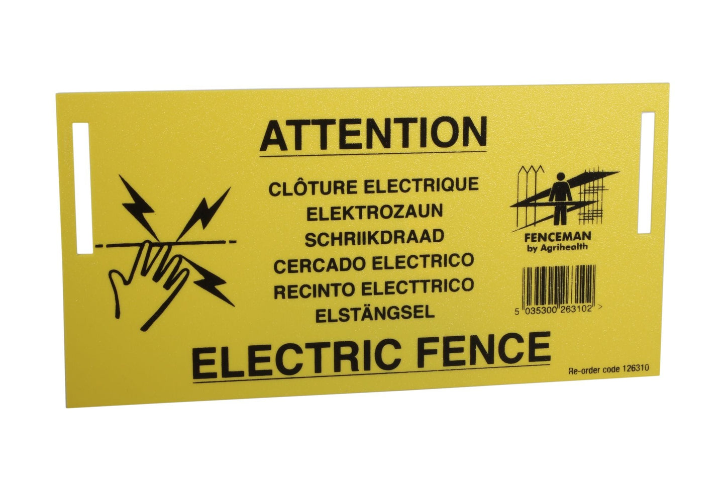 Fenceman Warning Sign Electric Fence For Public Safety Plastic Alert