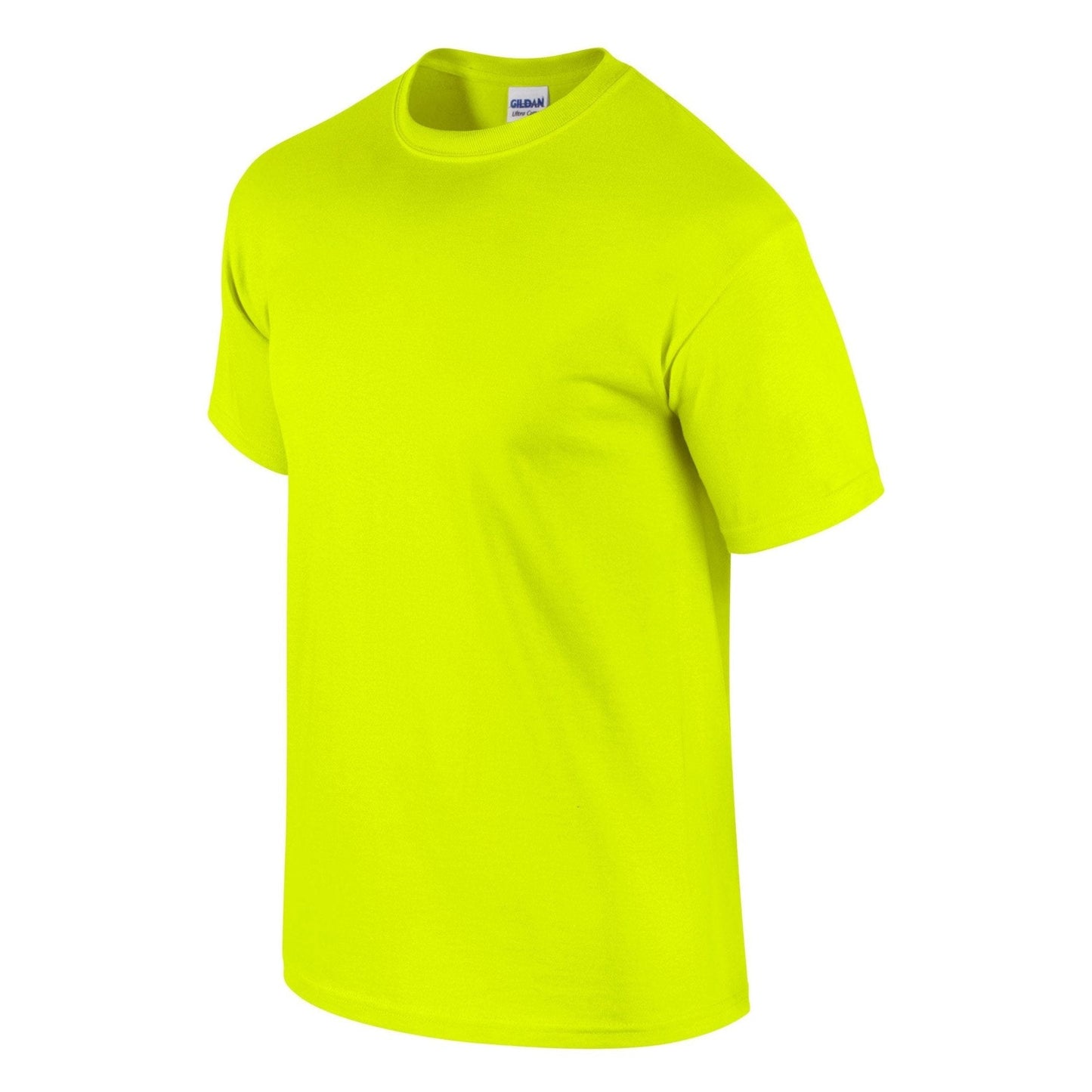 Gildan Ultra Cotton Adult T-Shirt Safety Green 100% Cotton Classic Fit
