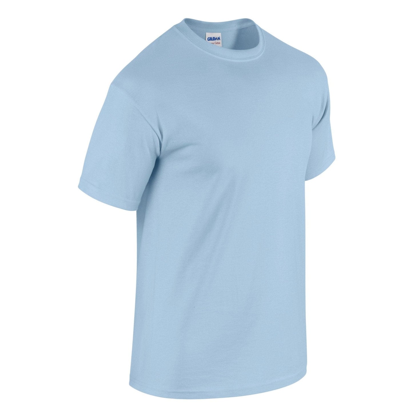 Gildan Heavy Cotton Adult T-Shirt Light Blue 100% Cotton Pre-Shrunk Soft Tee