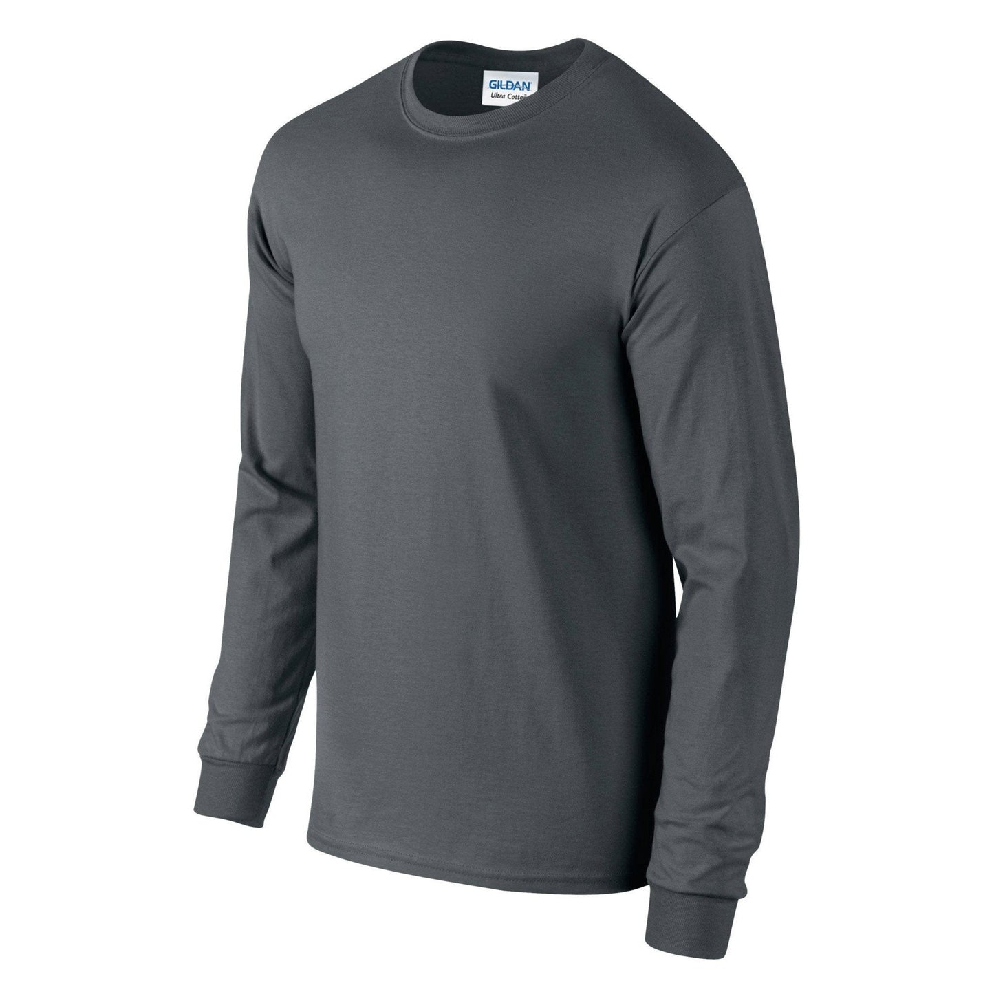 Gildan Ultra Cotton Long Sleeve T-Shirt Charcoal 100% Cotton Classic Fit