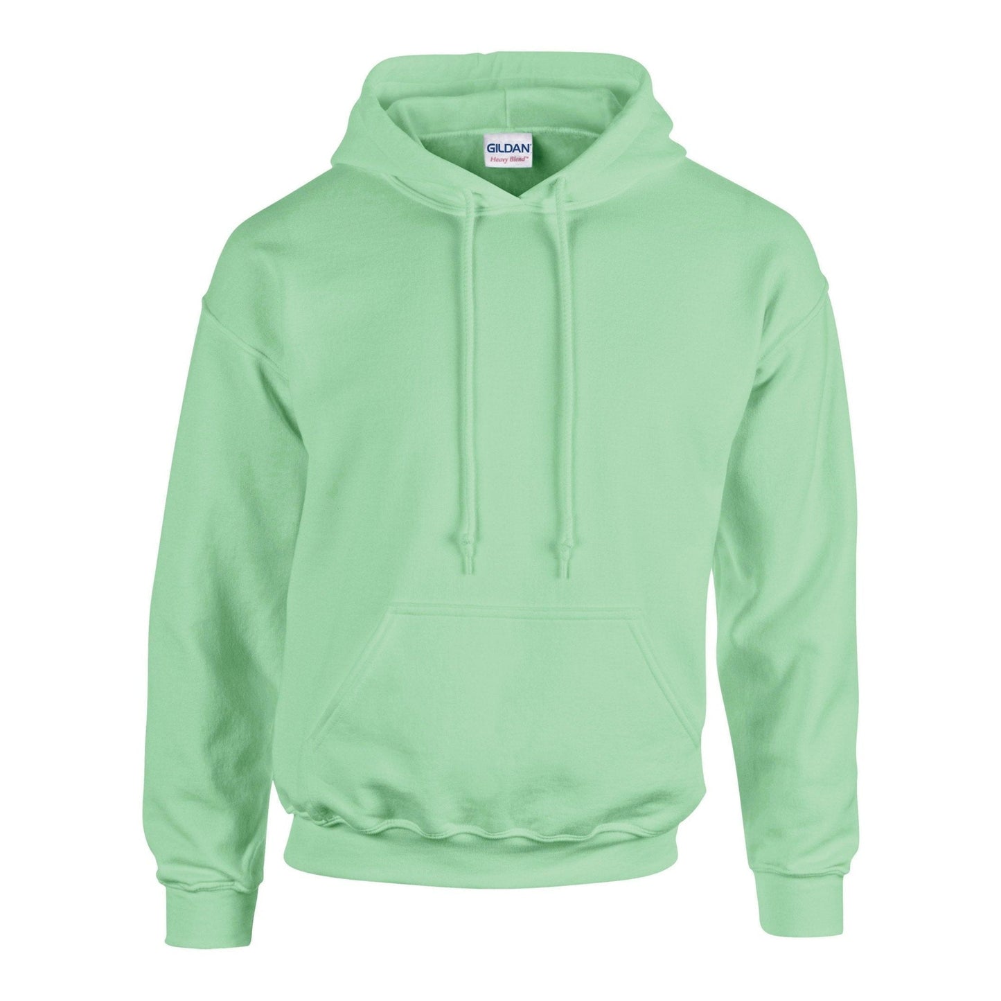 Gildan Heavy Blend Hooded Sweatshirt Mint Green Soft Cotton-Poly Fleece