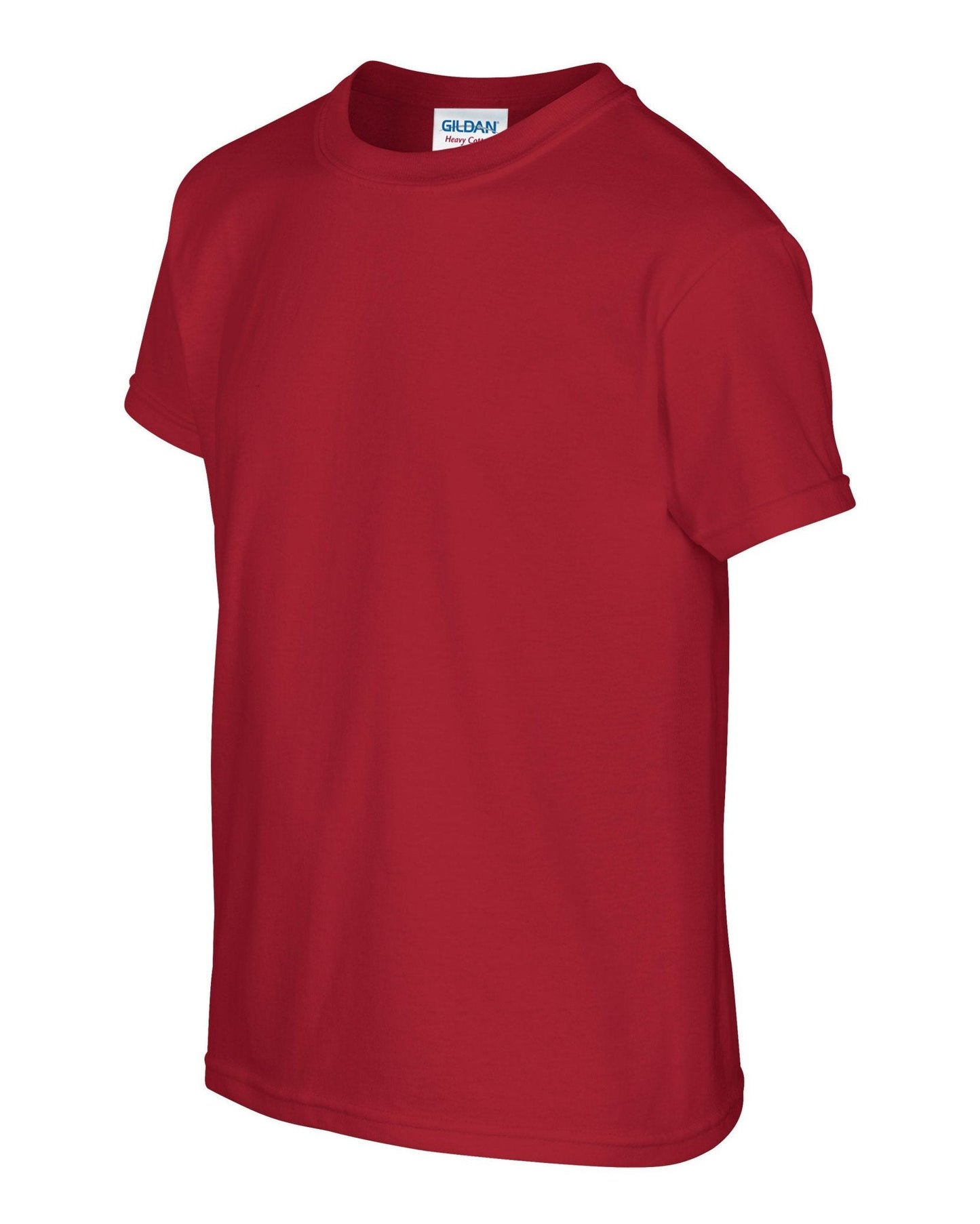 Gildan Heavy Cotton Youth T-Shirt Cardinal Red Soft Durable Pre-Shrunk Cotton