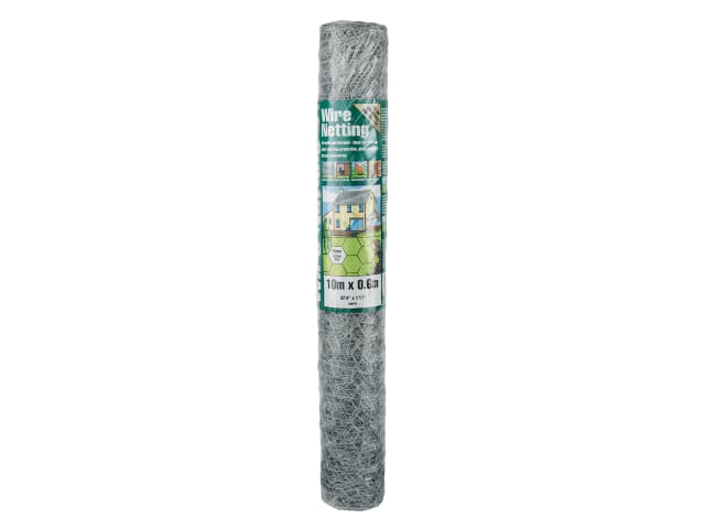Gardman Galvanised Wire Netting 25mm Hexagon 10m x 0.6m for Garden Fencing