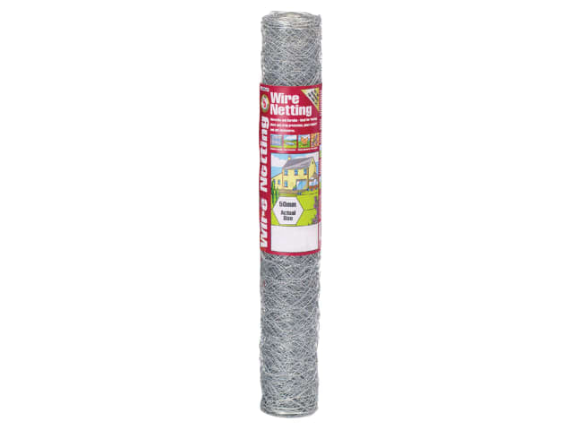 Gardman Galvanised Wire Netting 50mm Hexagon 10m x 0.9m for Garden Fencing