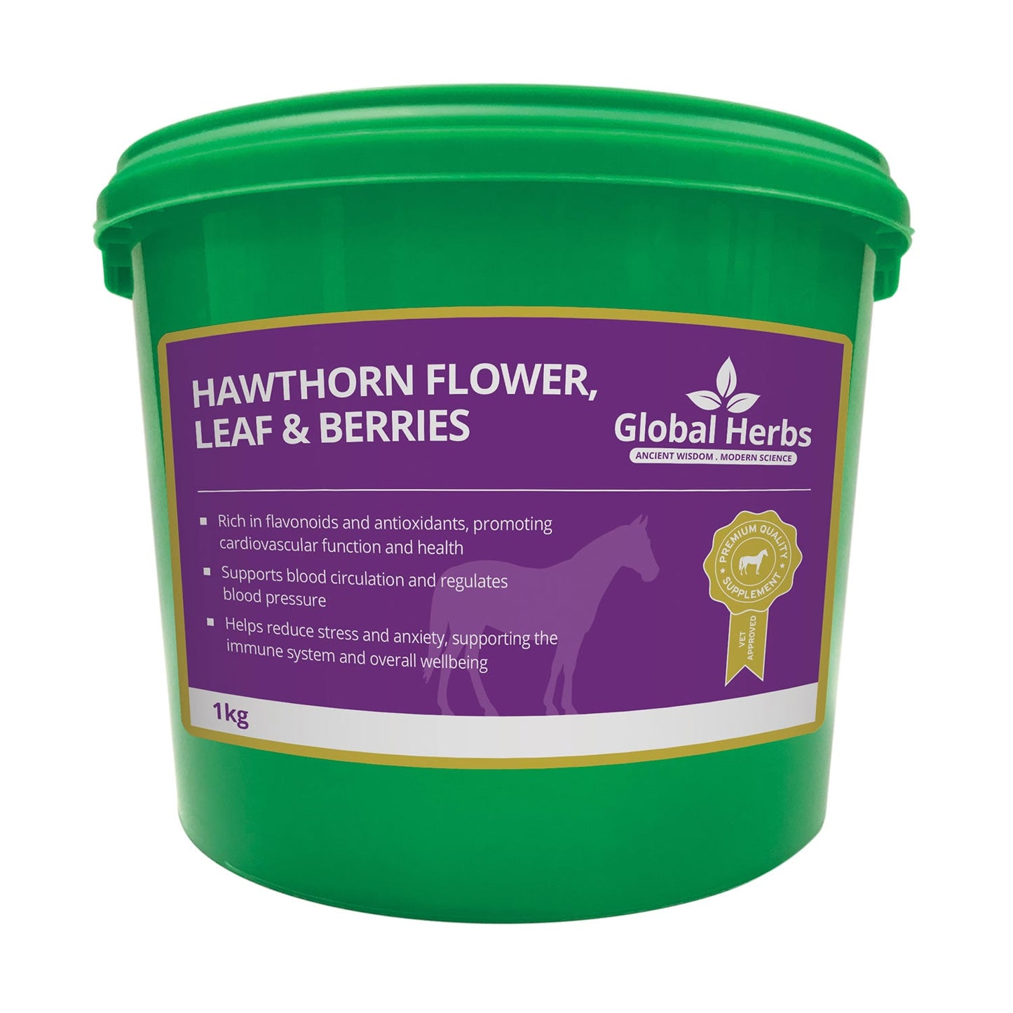 Global Herbs Hawthorn Flower Leaf & Berries for Equine Cardiovascular