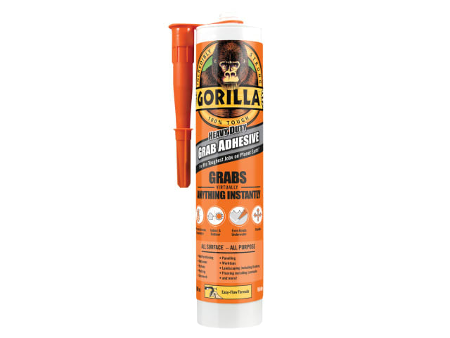 Gorilla Heavy-Duty Grab Adhesive White 290ml All-Purpose Bonding Solution