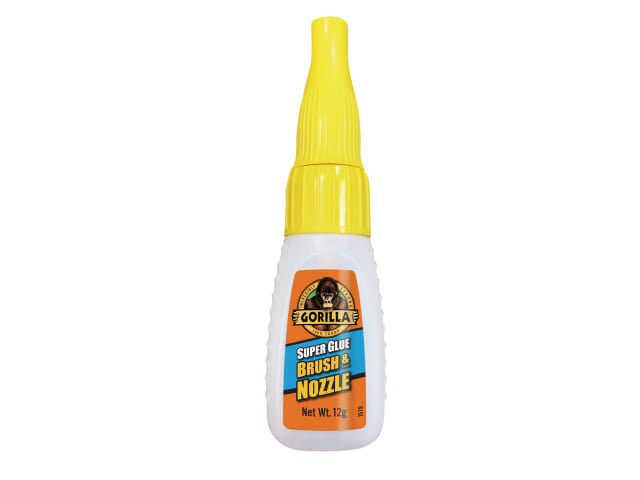 Gorilla Superglue 12g with Brush & Nozzle Precision Tip Quick Set Impact Tough