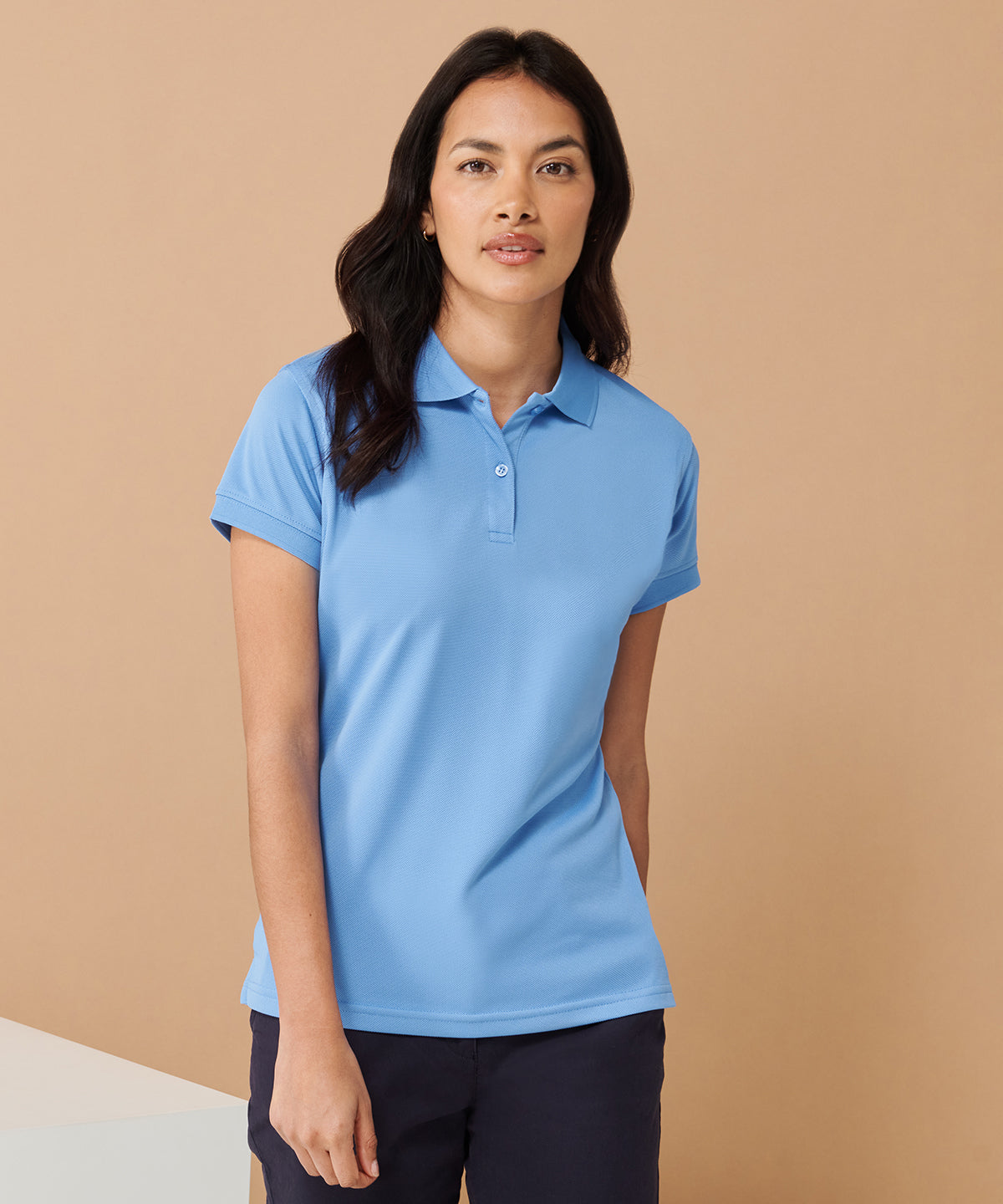 Henbury Women's Coolplus Polo Shirt Fitted Lavender Wicking Performance Top