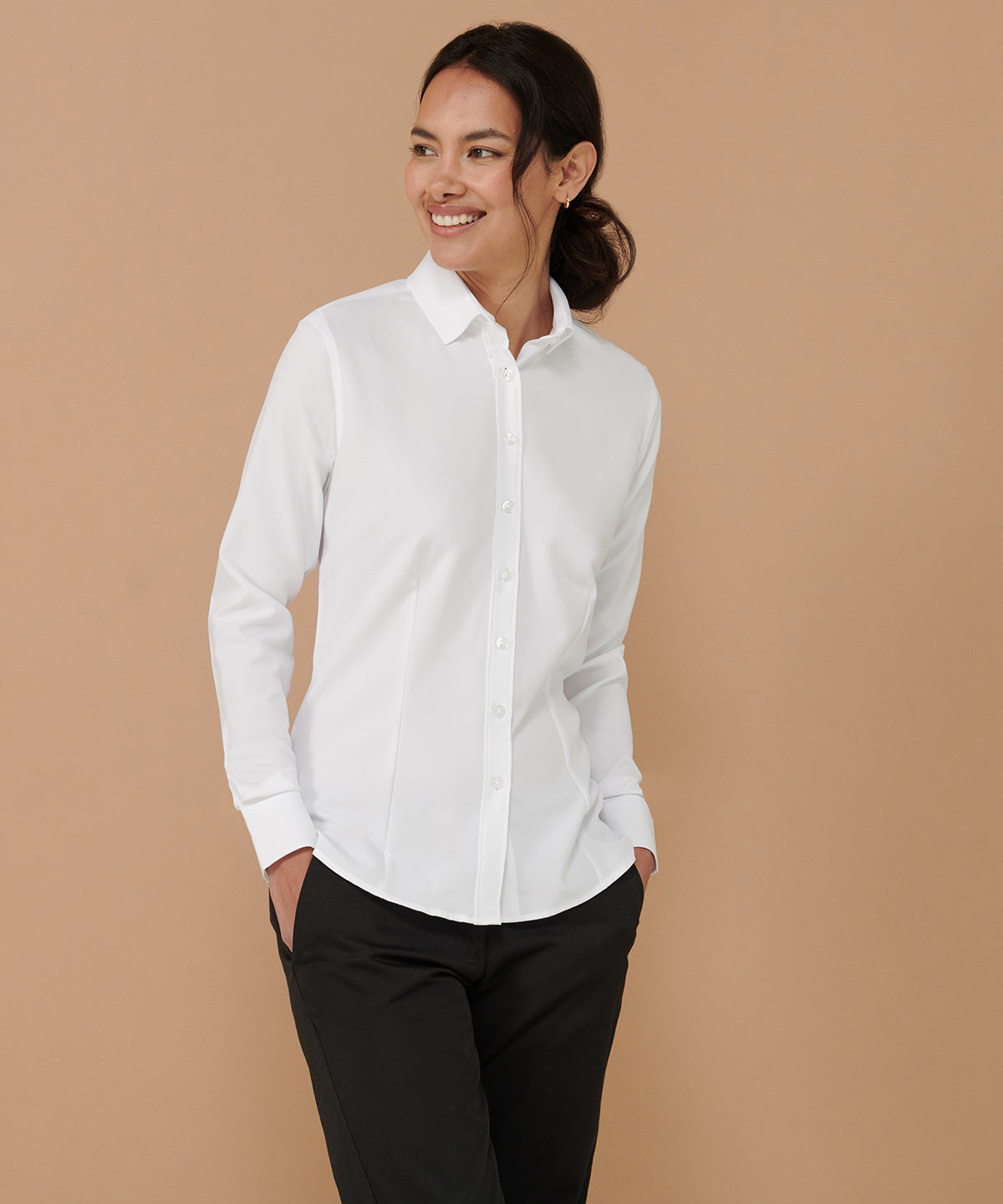Henbury Women's Antibacterial Long Sleeve Wicking Shirt Quick Dry UV Protection