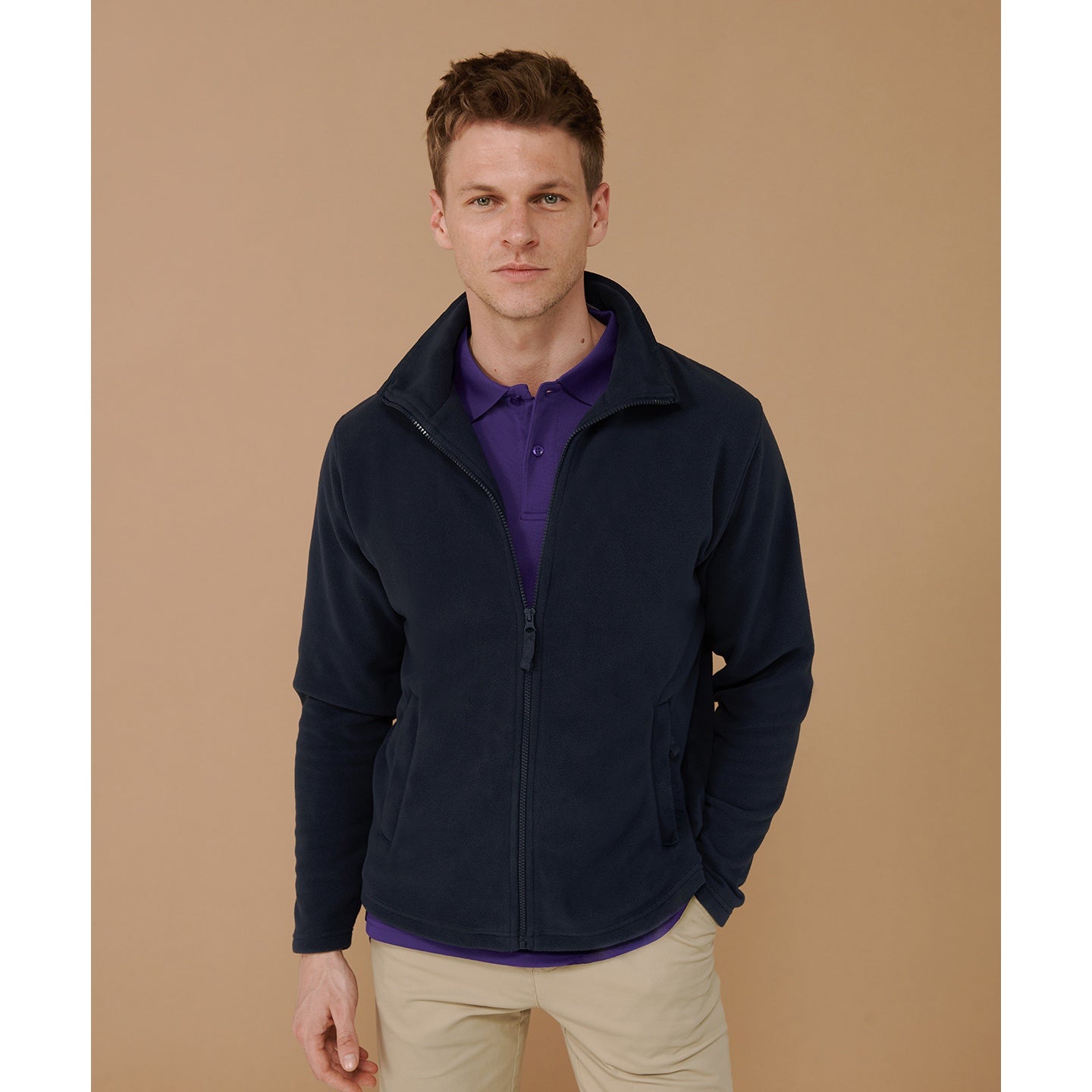 Henbury Microfleece Jacket Soft Anti-Pill Finish with Zip Pockets Sizes S-3XL