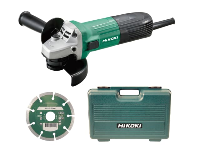 HiKOKI G12STX Angle Grinder 115mm 600W 110V with Diamond Blade & Case