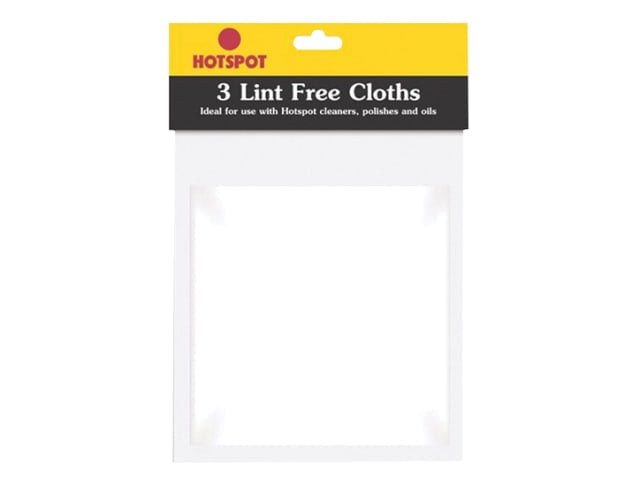 Hotspot Lint Free Cloths for Cleaners Polishes Oils Machine Washable 10 Pack