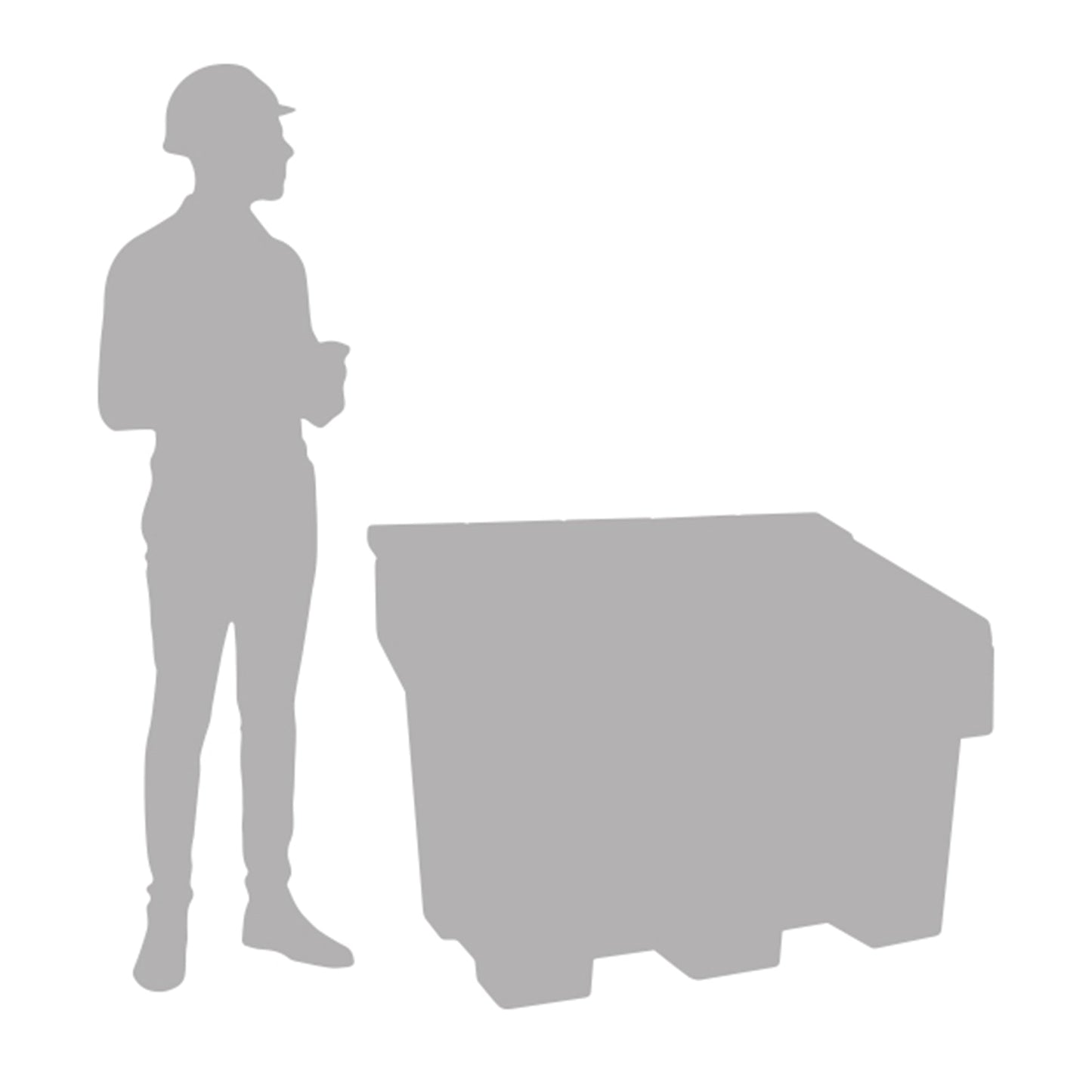 JSP 450kg Grit Salt Bin UV Stabilised HDPE Easy Lift Forklift Compatible