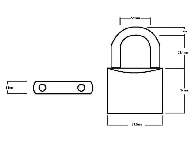 Squire LN4 Lion Brass Padlock 40mm 5-Pin Hardened Steel Shackle Security Lock