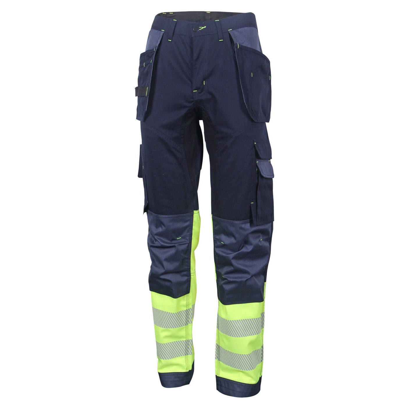 Beeswift Hi-Vis Two Tone Trousers with Knee Pad Pouches and Cargo Pocket
