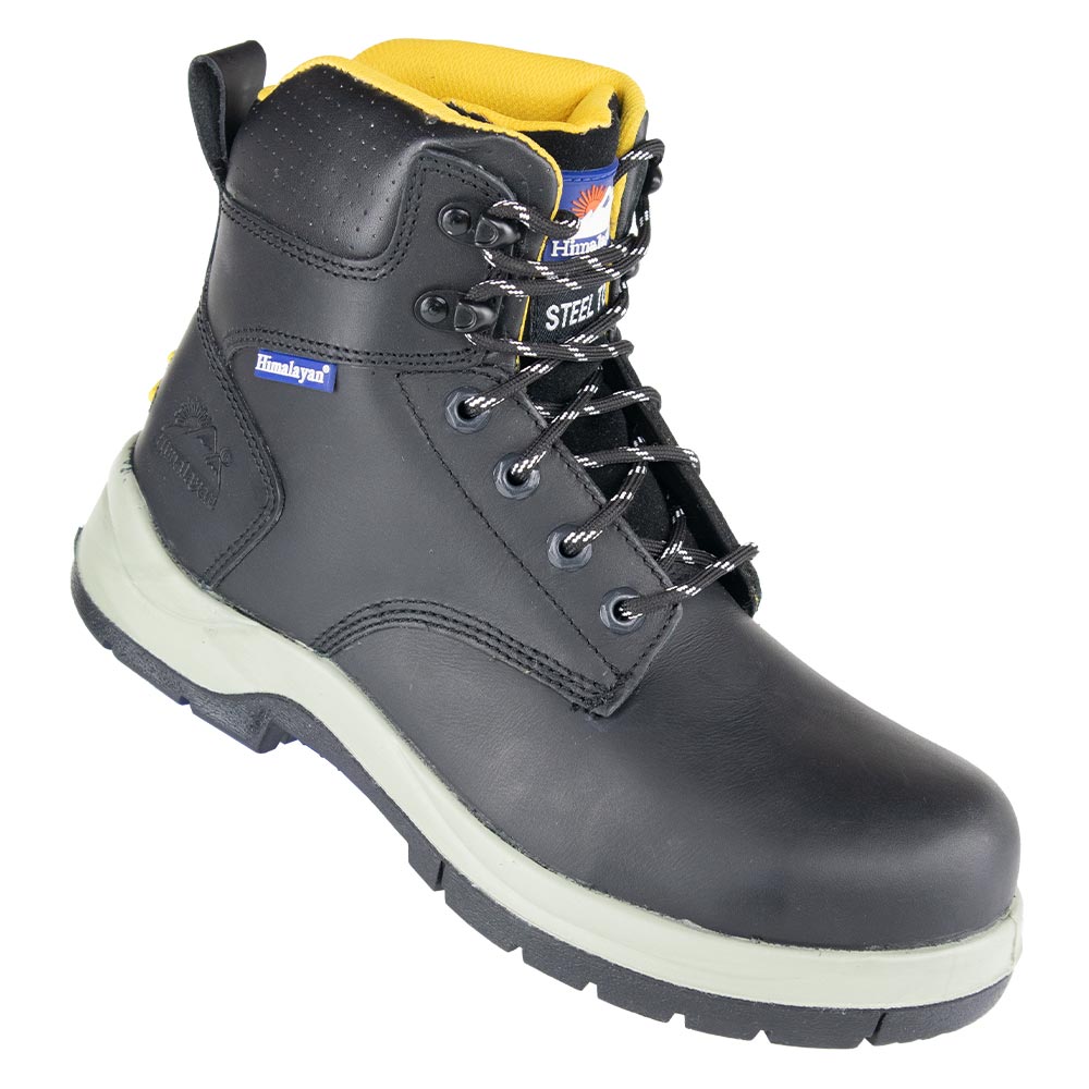 Himalayan Steel Toe Safety Boots S1P Waxy Leather Heat Resistant SRC Slip Resis.