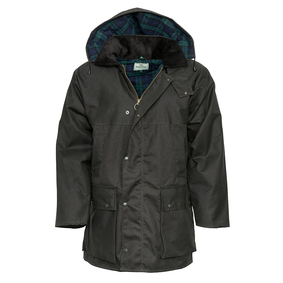 Hoggs of Fife Men's Padded Wax Jacket #colour_brown