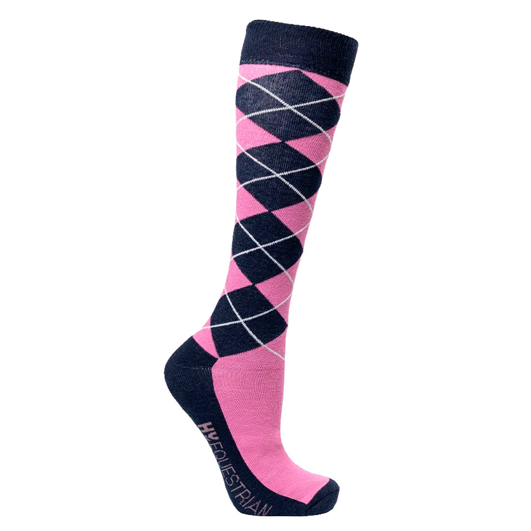 HY Equestrian Synergy Argyle Long Socks Pack Of 3 For Riding and Yard Work