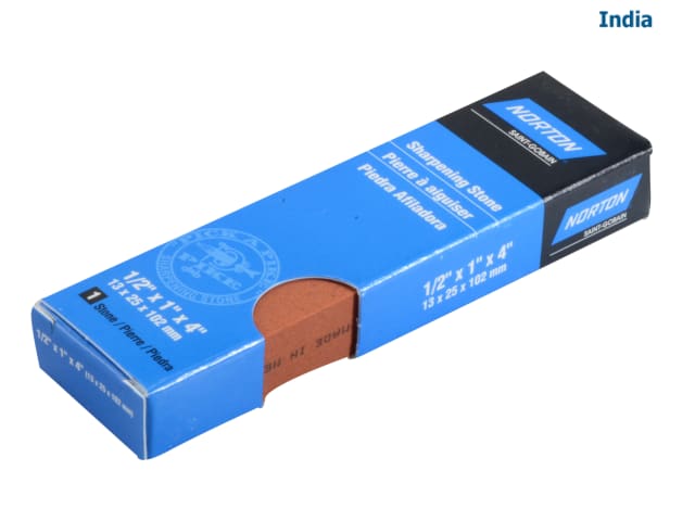 India FB24 Fine Bench Stone 100x25x12mm for Carpenters and Mechanics