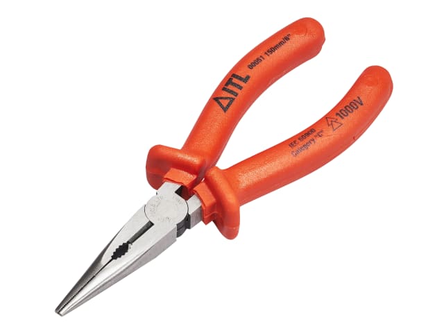 ITL 150mm Insulated Snipe Nose Pliers with Side Cutter - Lifetime Warranty
