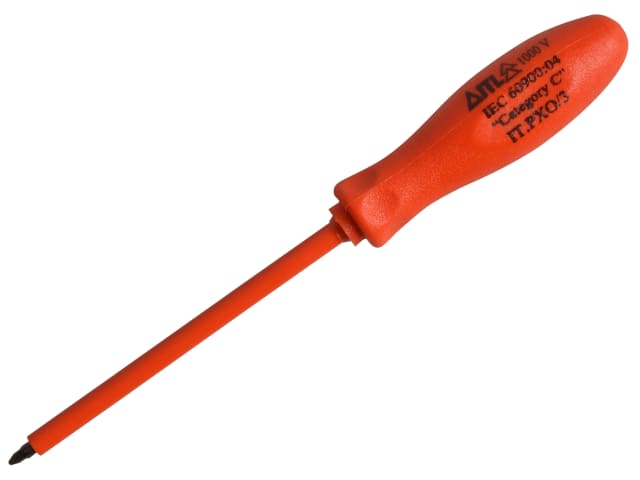 ITL Insulated Screwdriver Pozi No.0 75mm LiveLine Working Tool Lifetime Warranty