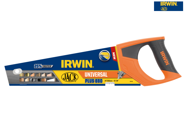 IRWIN Jack 880UN Universal Toolbox Saw 350mm 14in 8 TPI Triple Ground Blade
