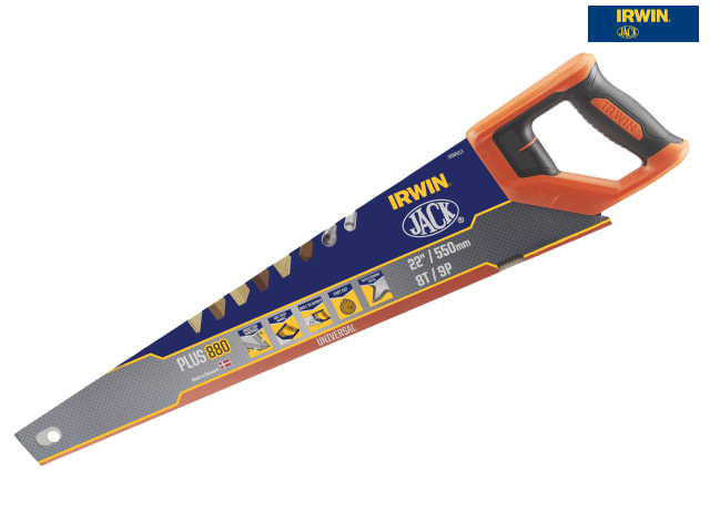 IRWIN Jack 880 UN Universal Panel Saw 550mm 22in 8 TPI Triple Ground Blade