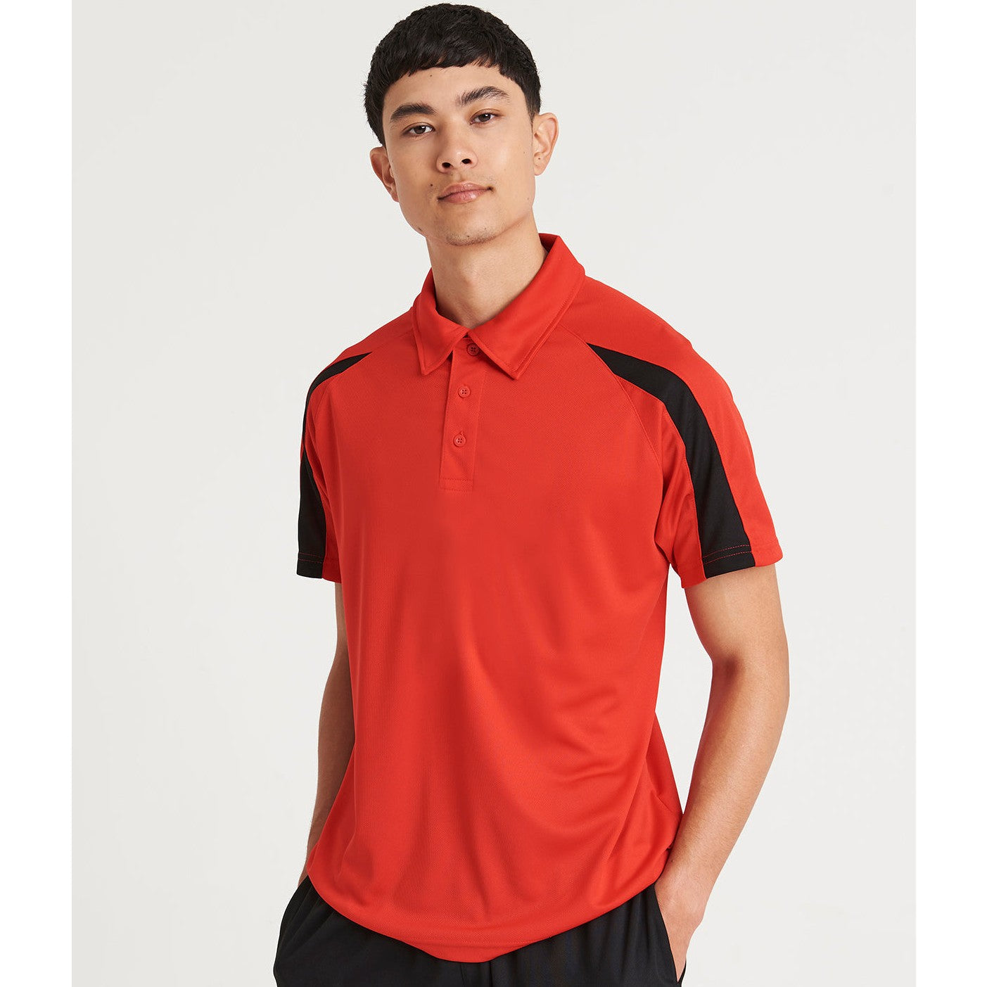 Awdis Just Cool Contrast Polo Shirt Lightweight Raglan Sleeves Team Sports