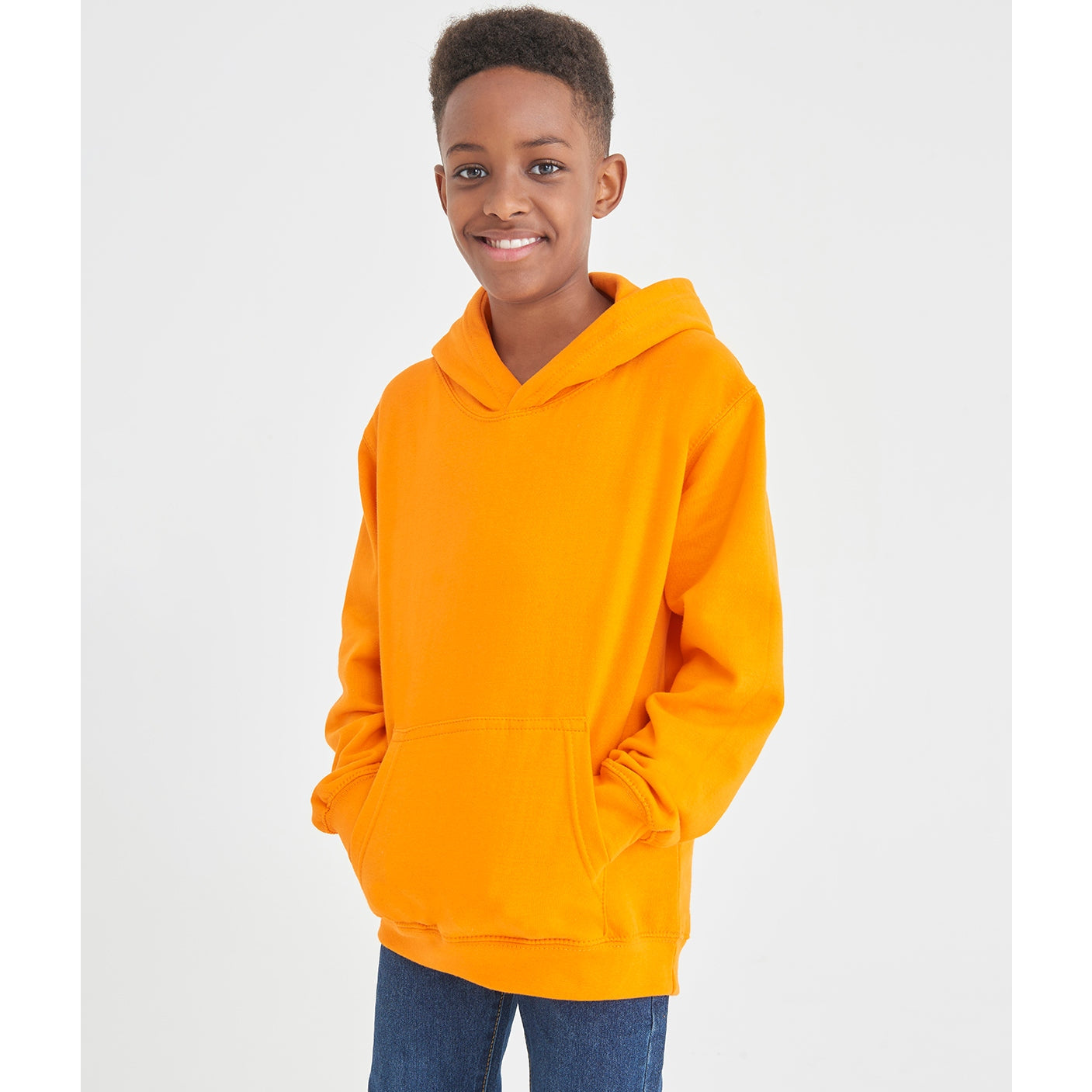 Awdis Just Hoods Kids Hoodie Forest Green Soft Cotton Pouch Pocket Sizes 1-13