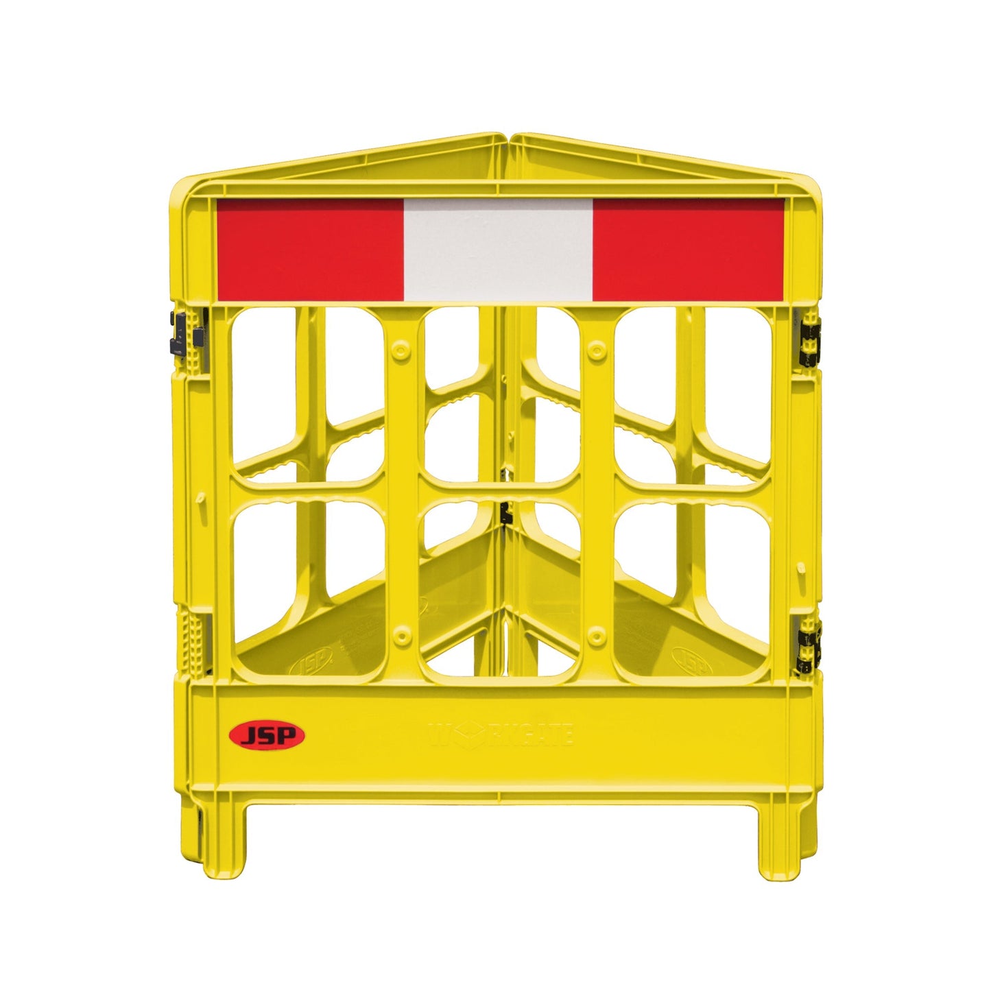 JSP Workgate 3 Gate with Reflectives Flexible Barrier for Contractors Yellow