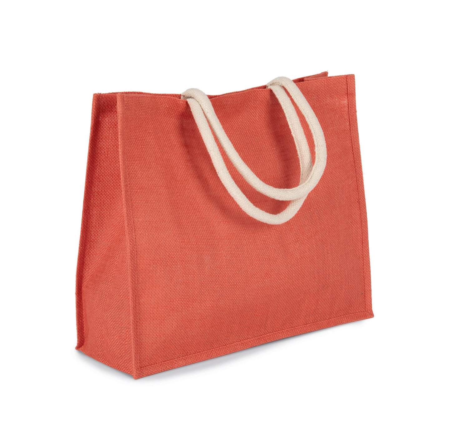 Kimood Jute Beach Bag with Cotton Handles and Tear Release Closure 42x36cm