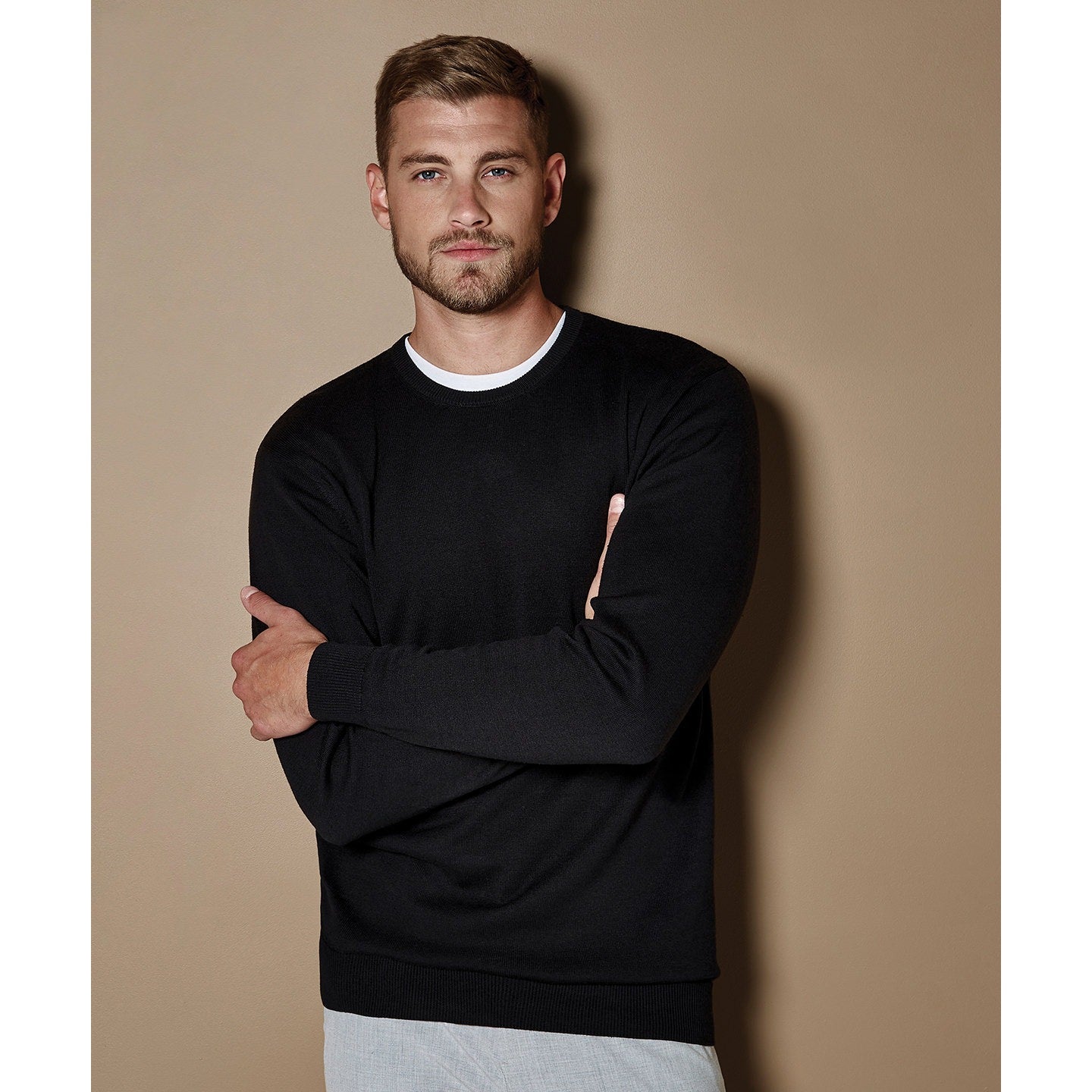 Kustom Kit Arundel Crew Neck Sweater Regular Fit Cotton Acrylic Blend