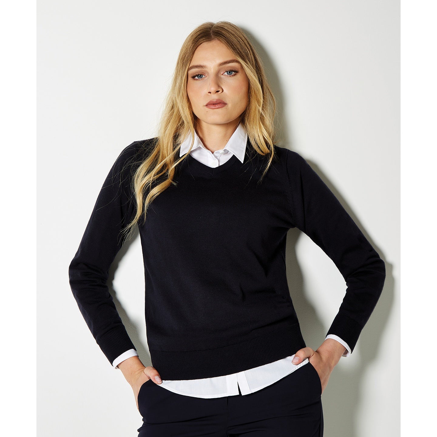 Kustom Kit Women's Arundel Long Sleeve Sweater Classic Fit Machine Washable
