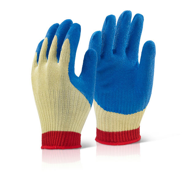 Beeswift Reinforced Latex Gloves Blue High Cut Resistance EN388 Level D