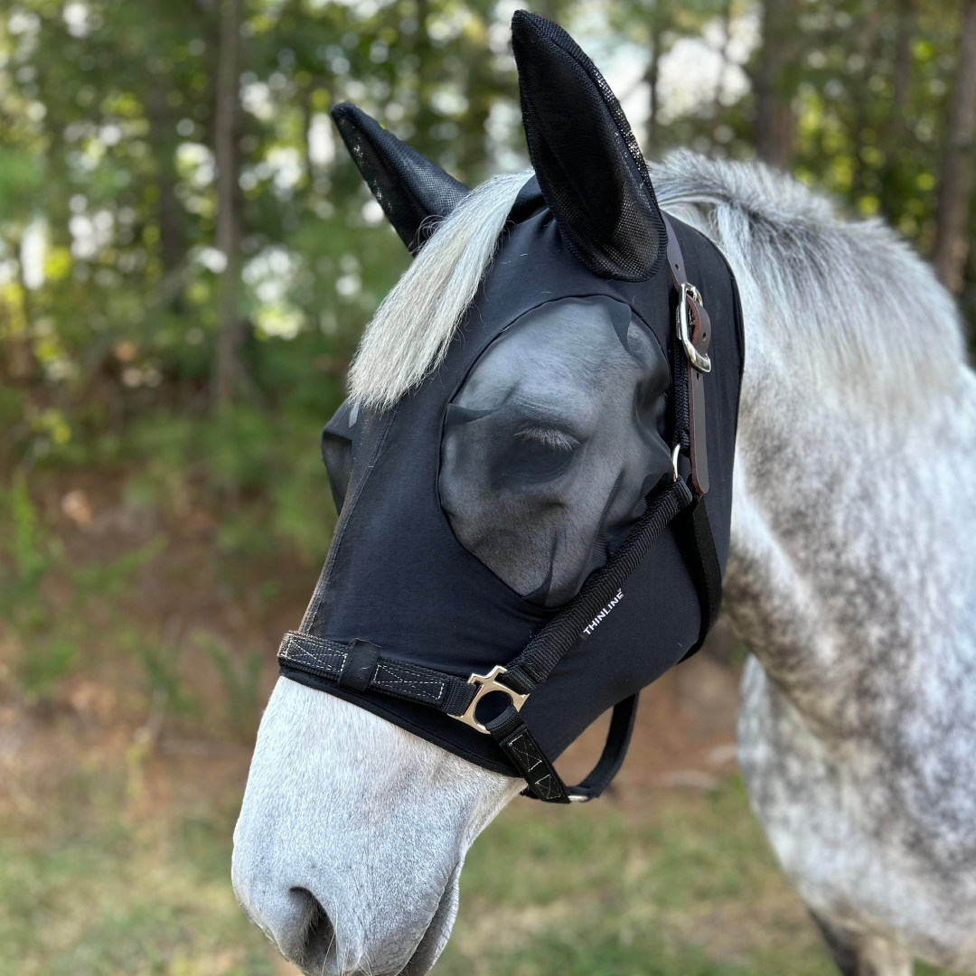 ThinLine Horse SoftFit Fly Mask For Horses Lightweight Breathable Protection
