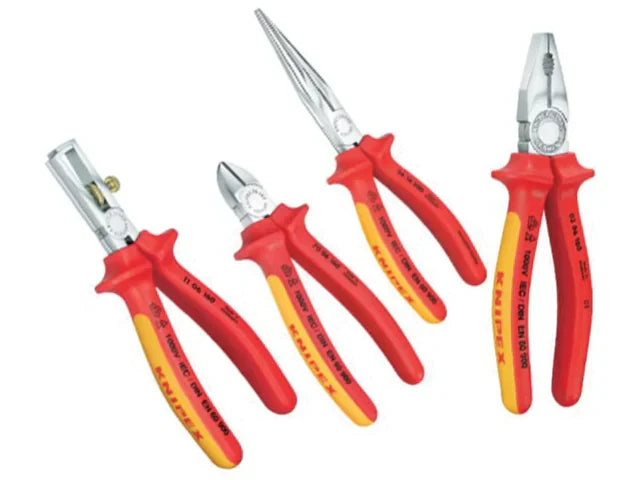 Knipex VDE Pliers Set 4 Piece with Case Insulated 1000V Tested Tools