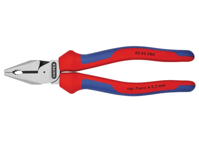 Knipex High Leverage Combination Pliers 200mm Soft Grip Multi-Component Handle